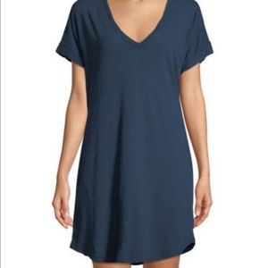 Allen Allen Cotton V-Neck T-Body Dress w/ Pockets